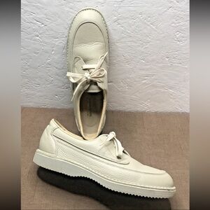 EUC Footonic II Eva-Tech Women's Sneakers Beige Leather Lace Up Size 11A Shoes